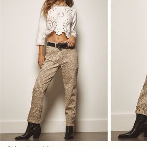 PILCRO Anthropologie 29 leopard Wanderer jeans, like barrel